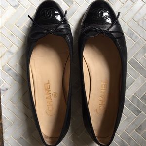 Black Chanel ballerina flats size 36.5